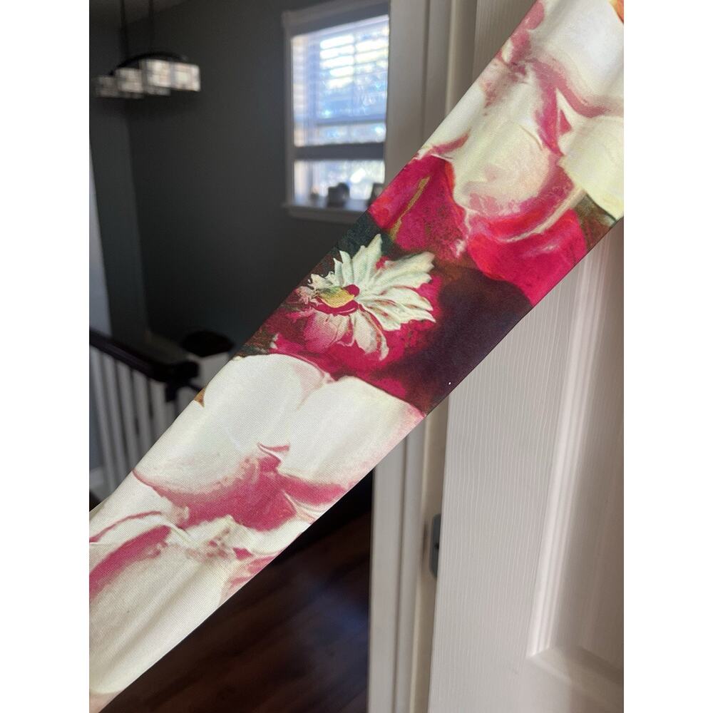 TED BAKER Tammar Knotted Waist Floral Rose On Canvas Stretch Dress Sz 2 US 6 - Picture 5 of 15